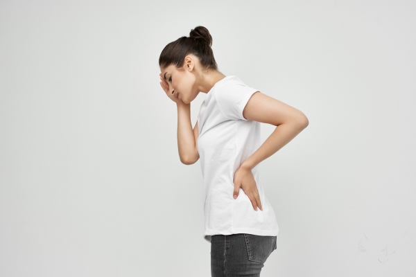 Woman with Ankylosing spondylitis